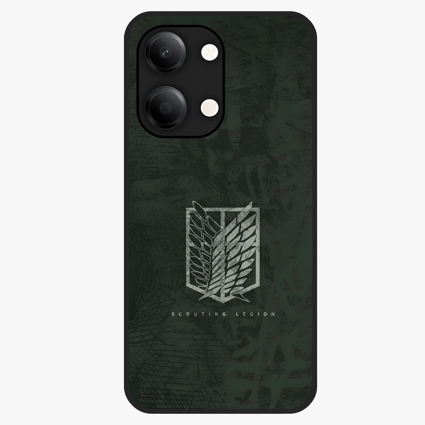 Wings Of Freedom Glass Case showing flat back view with symbolic wings artwork and glossy glass finish.