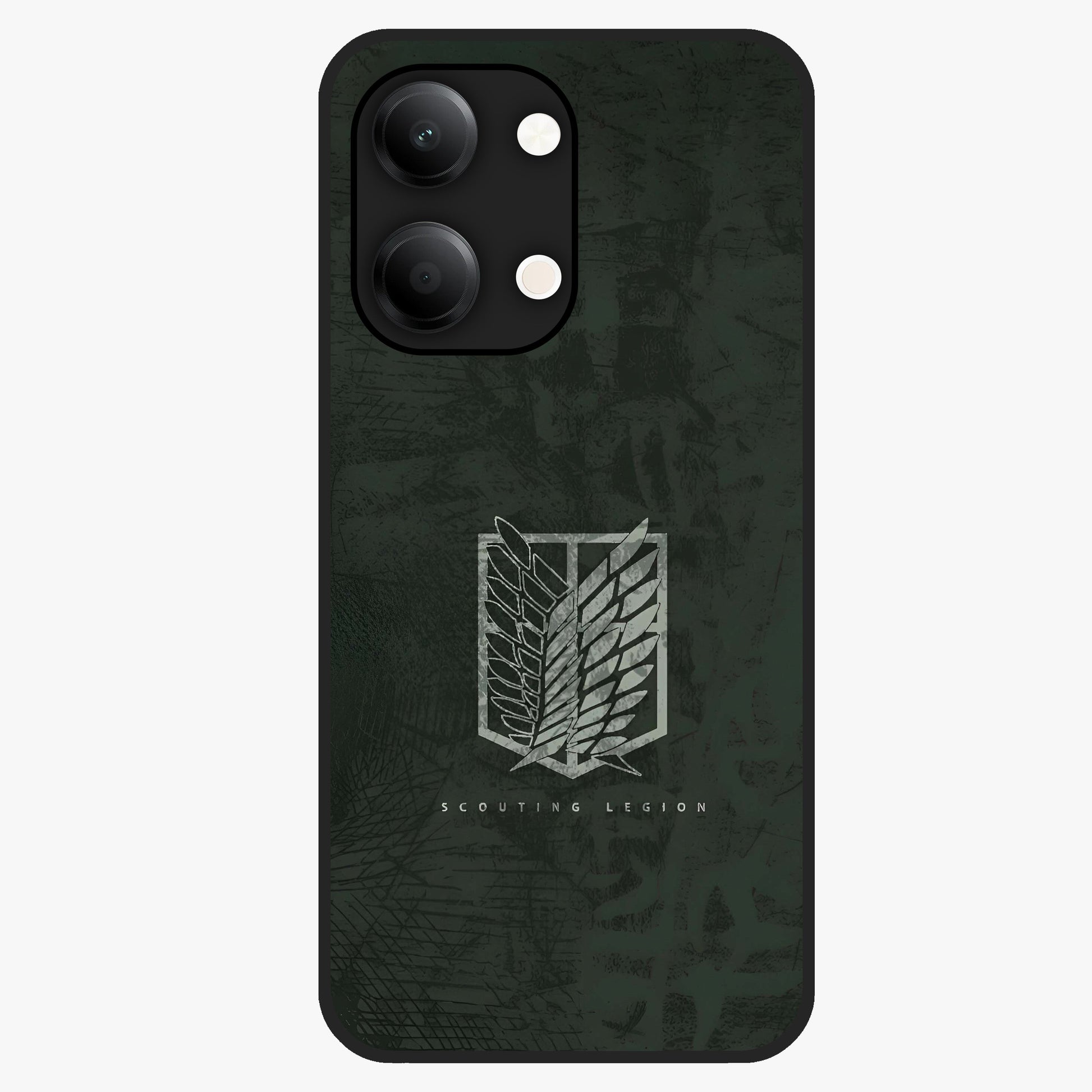 Wings Of Freedom Glass Case showing flat back view with symbolic wings artwork and glossy glass finish.