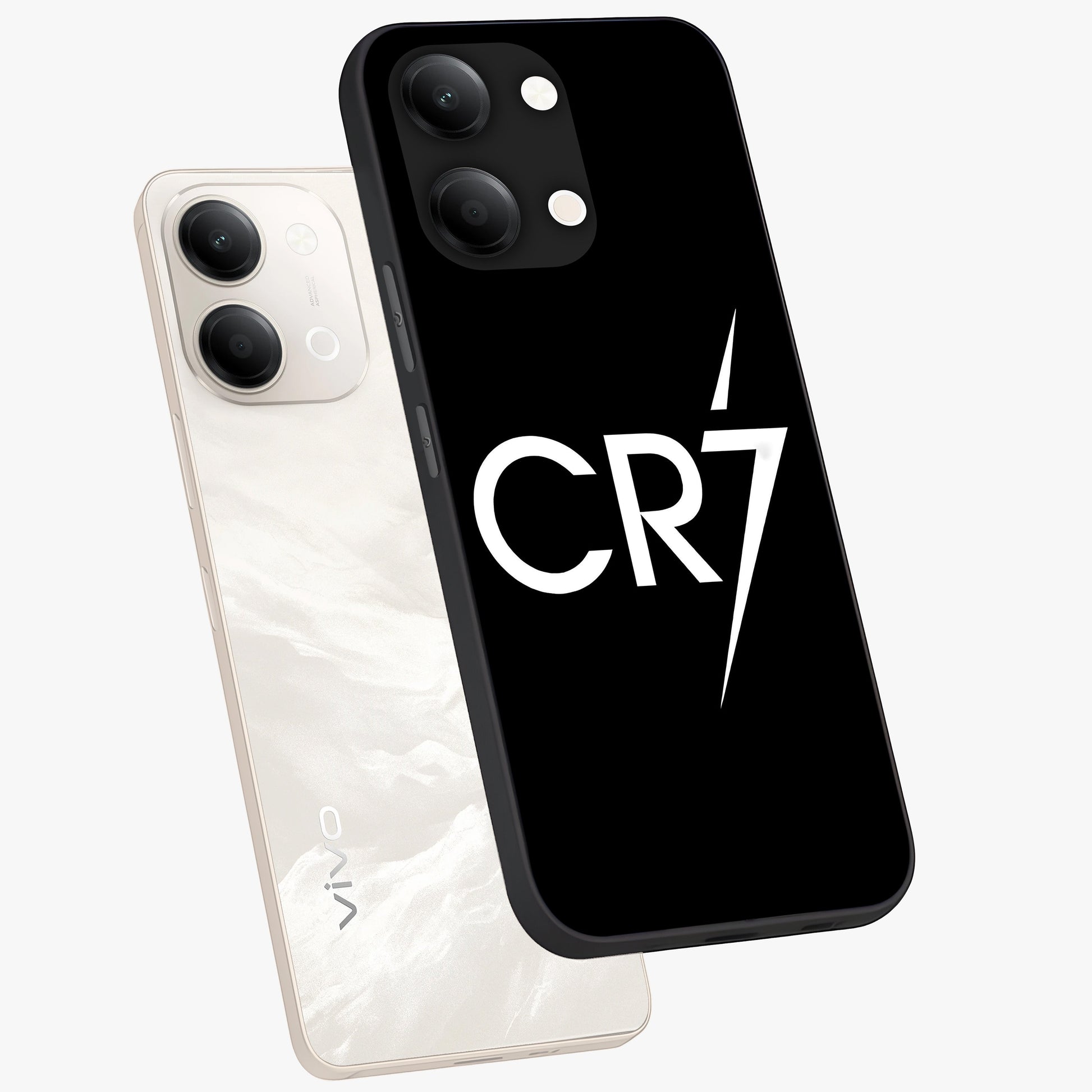Cr7 Elite Strike Glass Case displayed in angled mockup highlighting powerful sports graphic with bold athletic theme.
