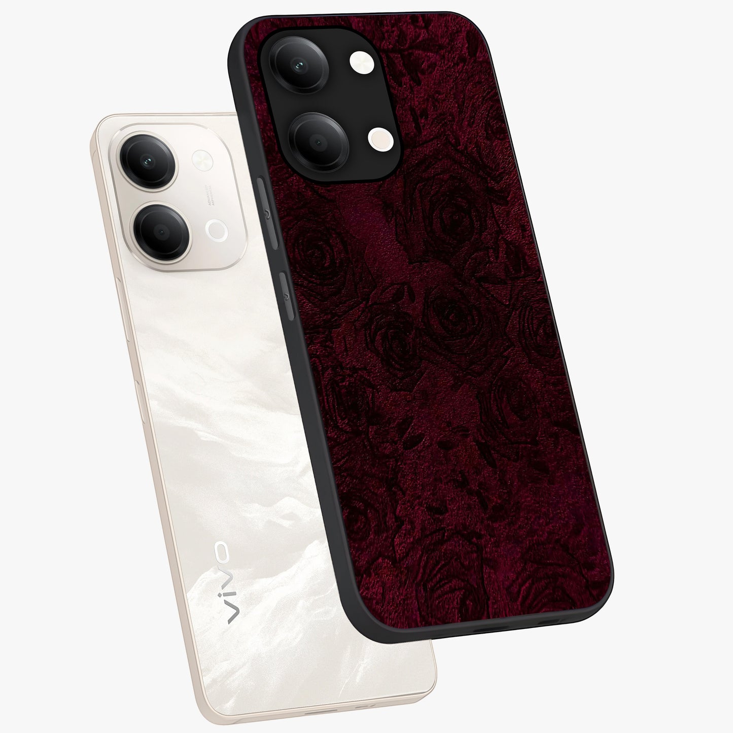 Crimson Fade Flow Glass Case displayed in angled mockup highlighting smooth gradient design with modern aesthetic style.