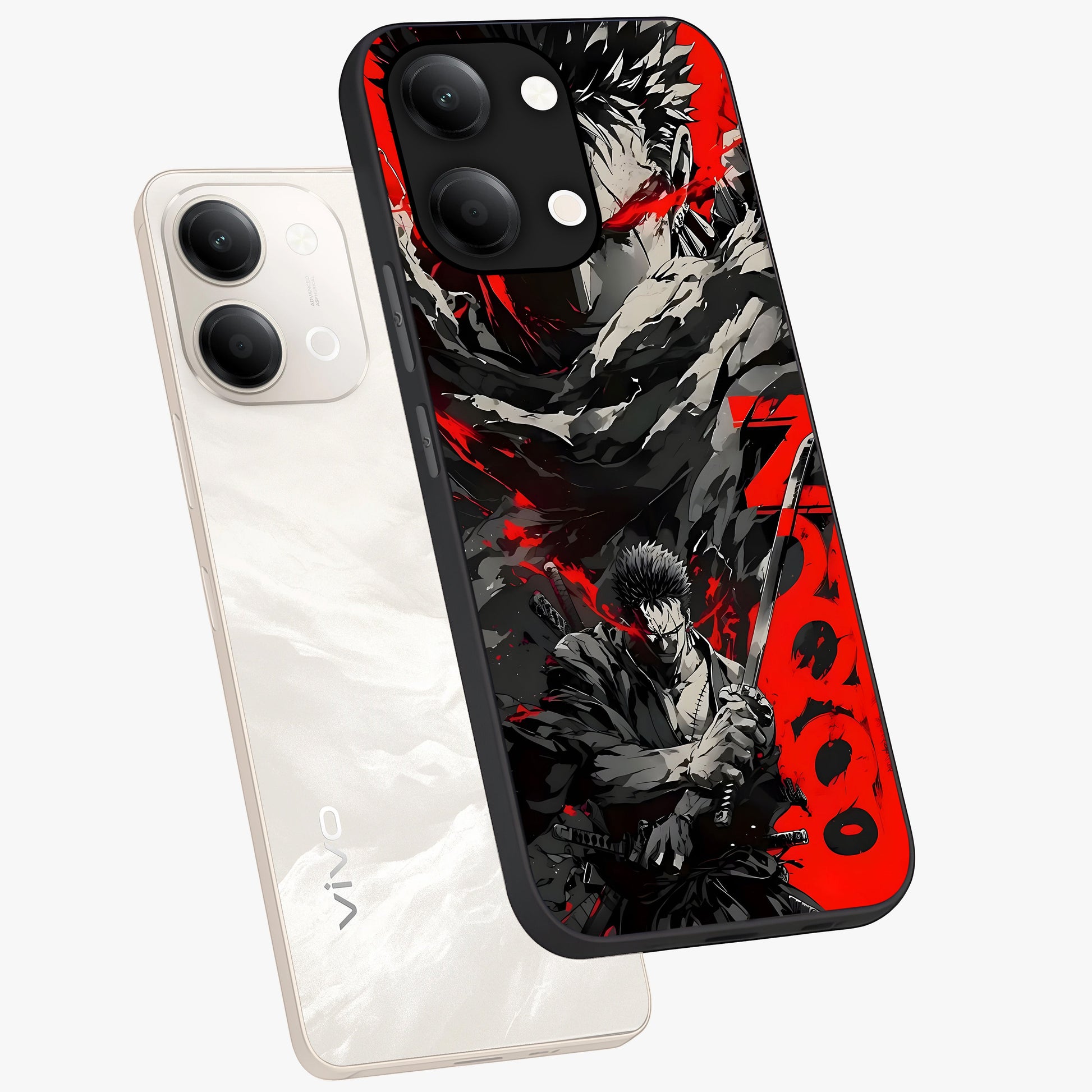 Demon Sword Resolve Glass Case displayed in angled mockup highlighting powerful demon sword illustration with dark fantasy aesthetic.