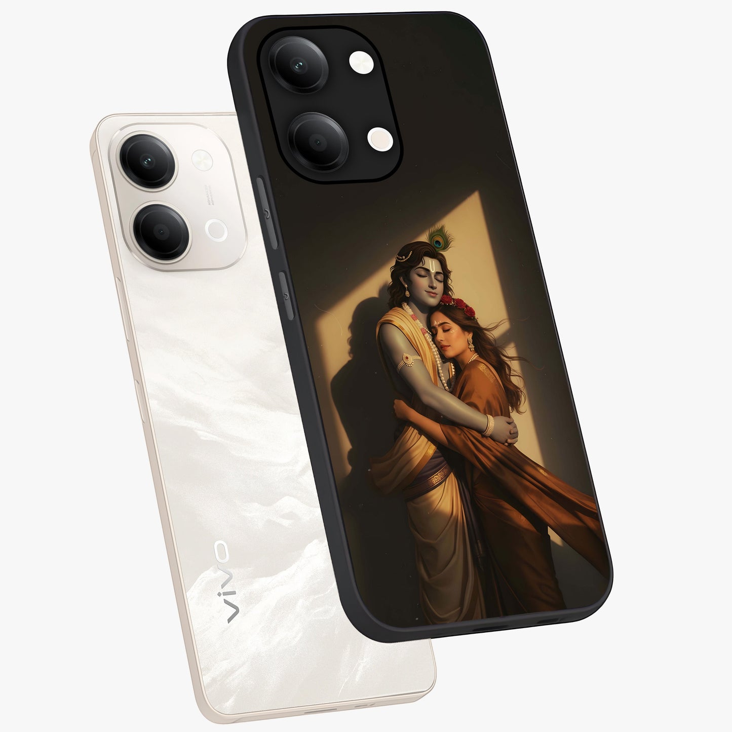 Divine Eternal Love Glass Case displayed in angled mockup highlighting elegant divine inspired design with peaceful aesthetic.