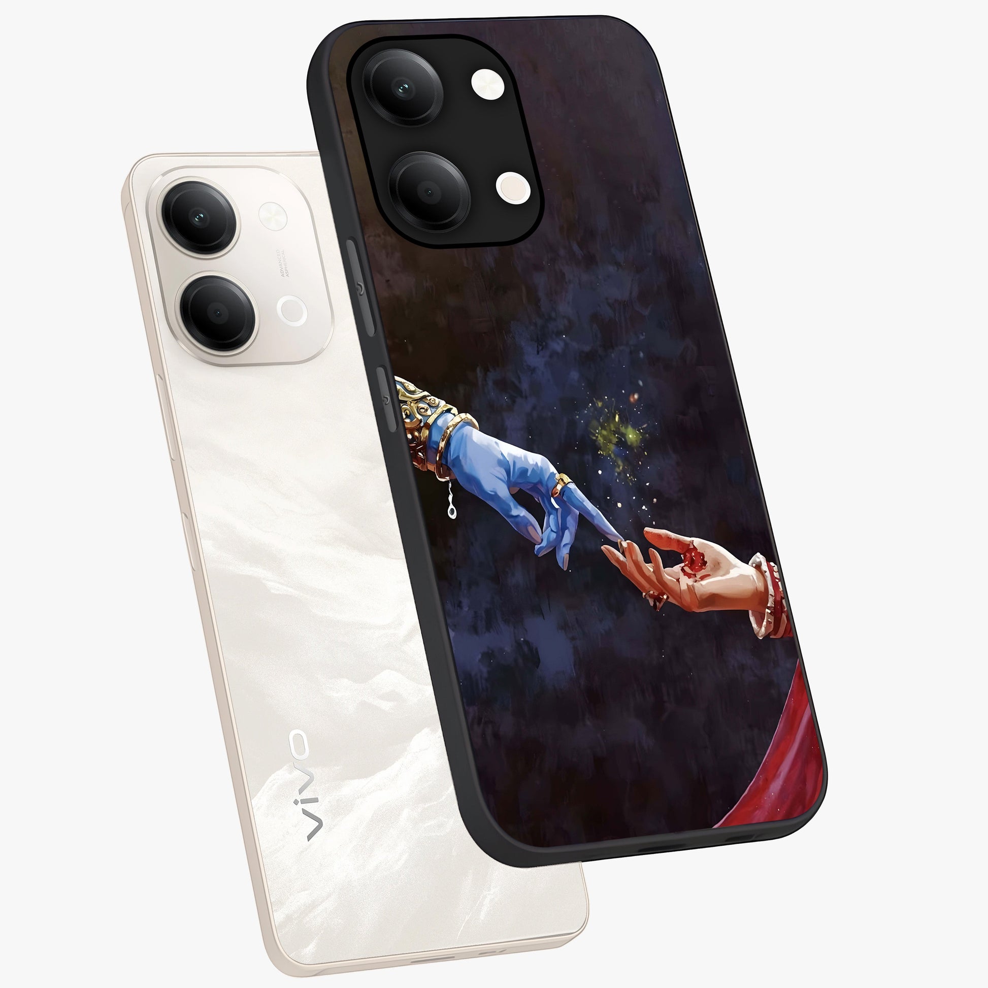 Divine Touch Eternal Glass Case displayed in angled mockup highlighting elegant divine inspired design with calm aesthetic style.