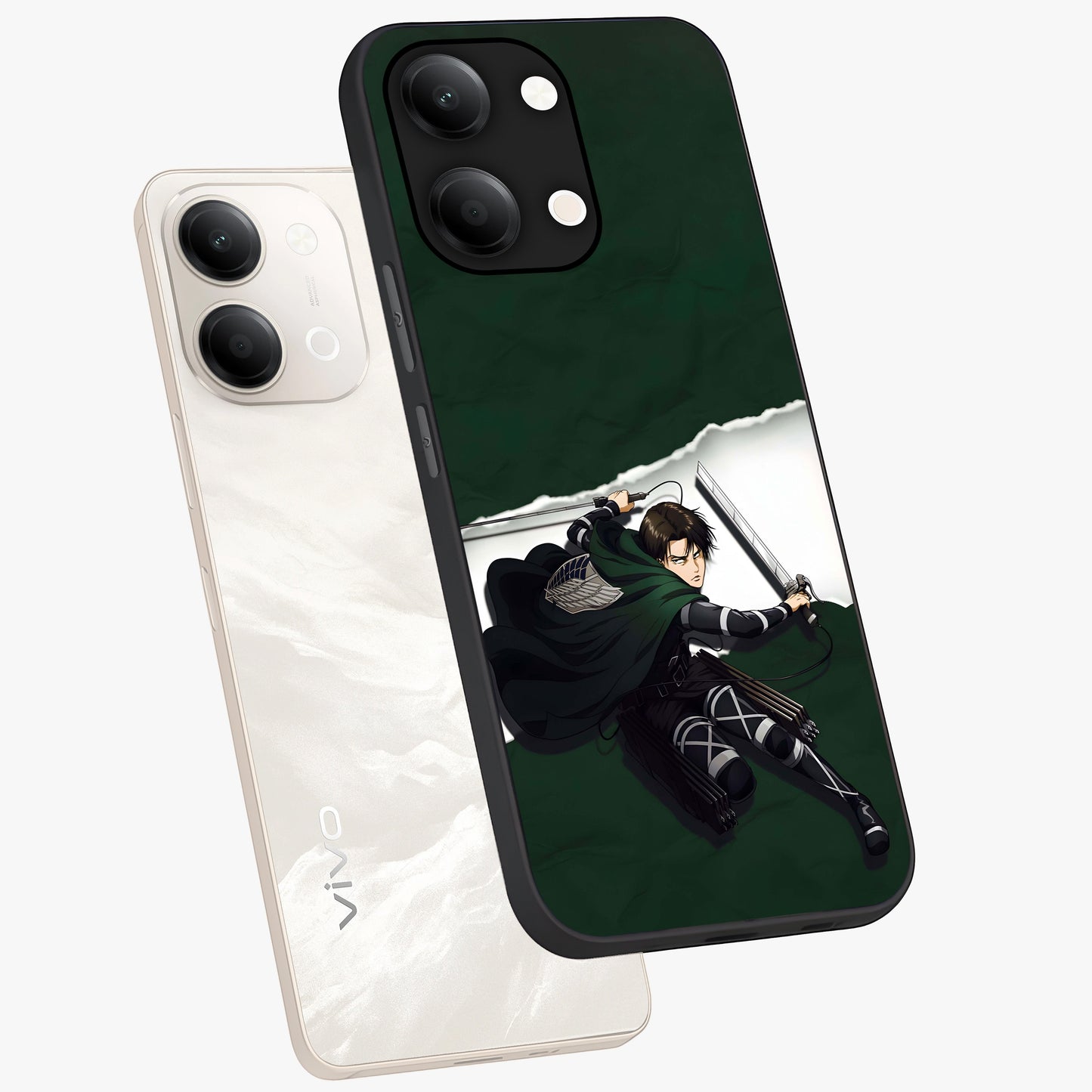 Emerald War Vanguard Glass Case displayed in angled mockup highlighting intense battle inspired design with emerald tone aesthetic.