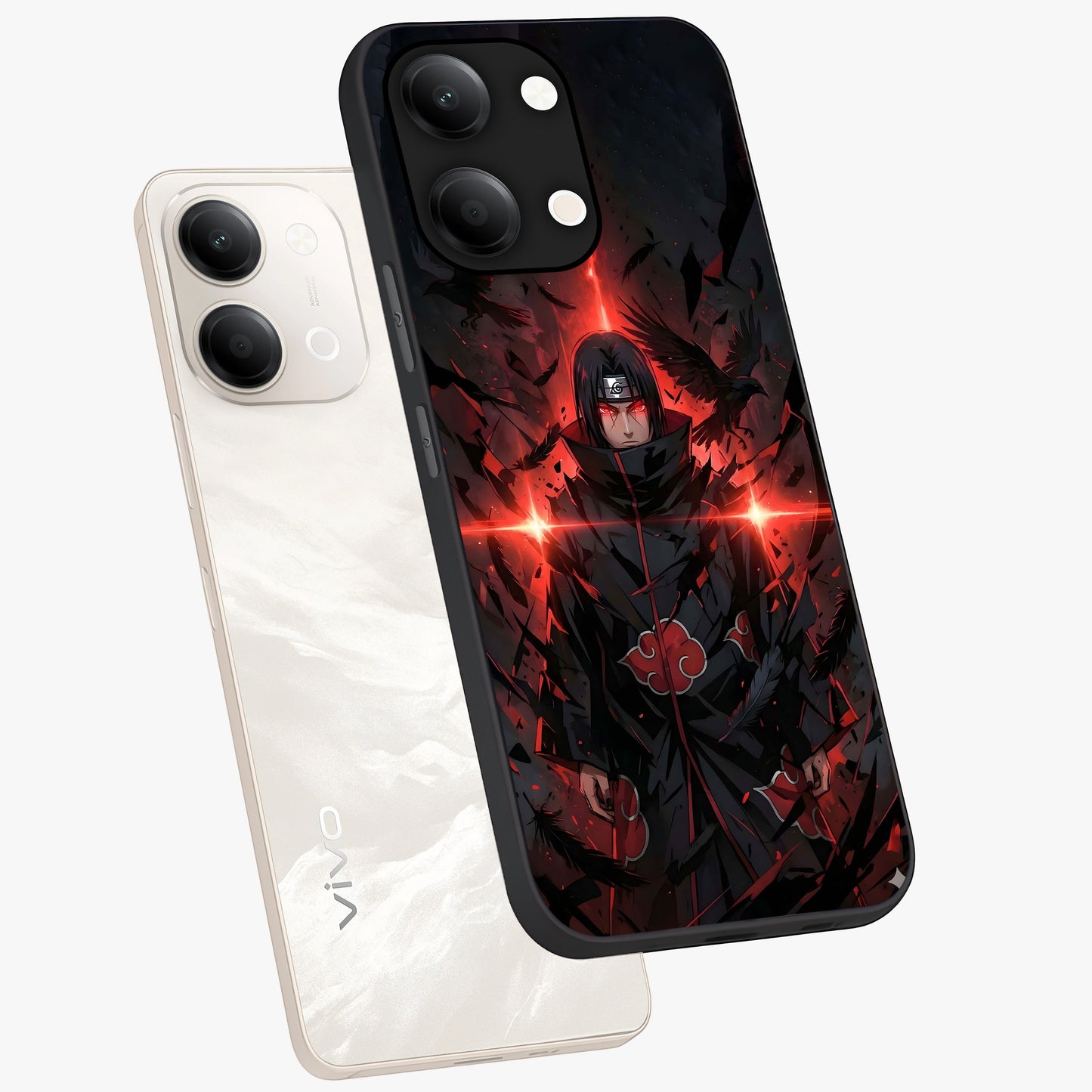 Focused Blade Discipline Glass Case displayed in angled mockup highlighting clean minimal text artwork with modern aesthetic style.
