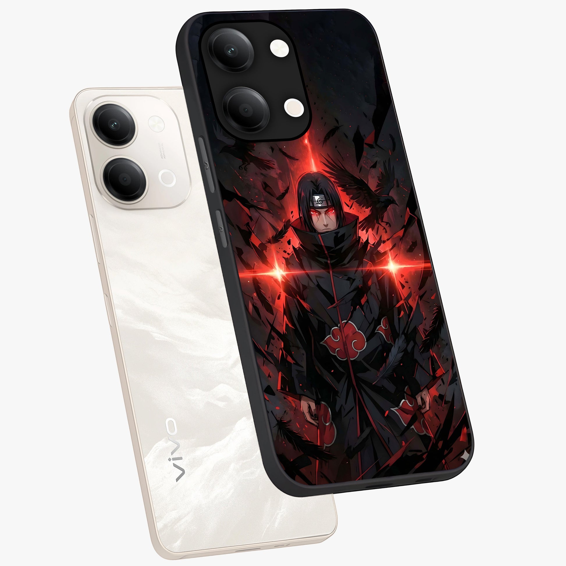 Focused Blade Discipline Glass Case displayed in angled mockup highlighting clean minimal text artwork with modern aesthetic style.