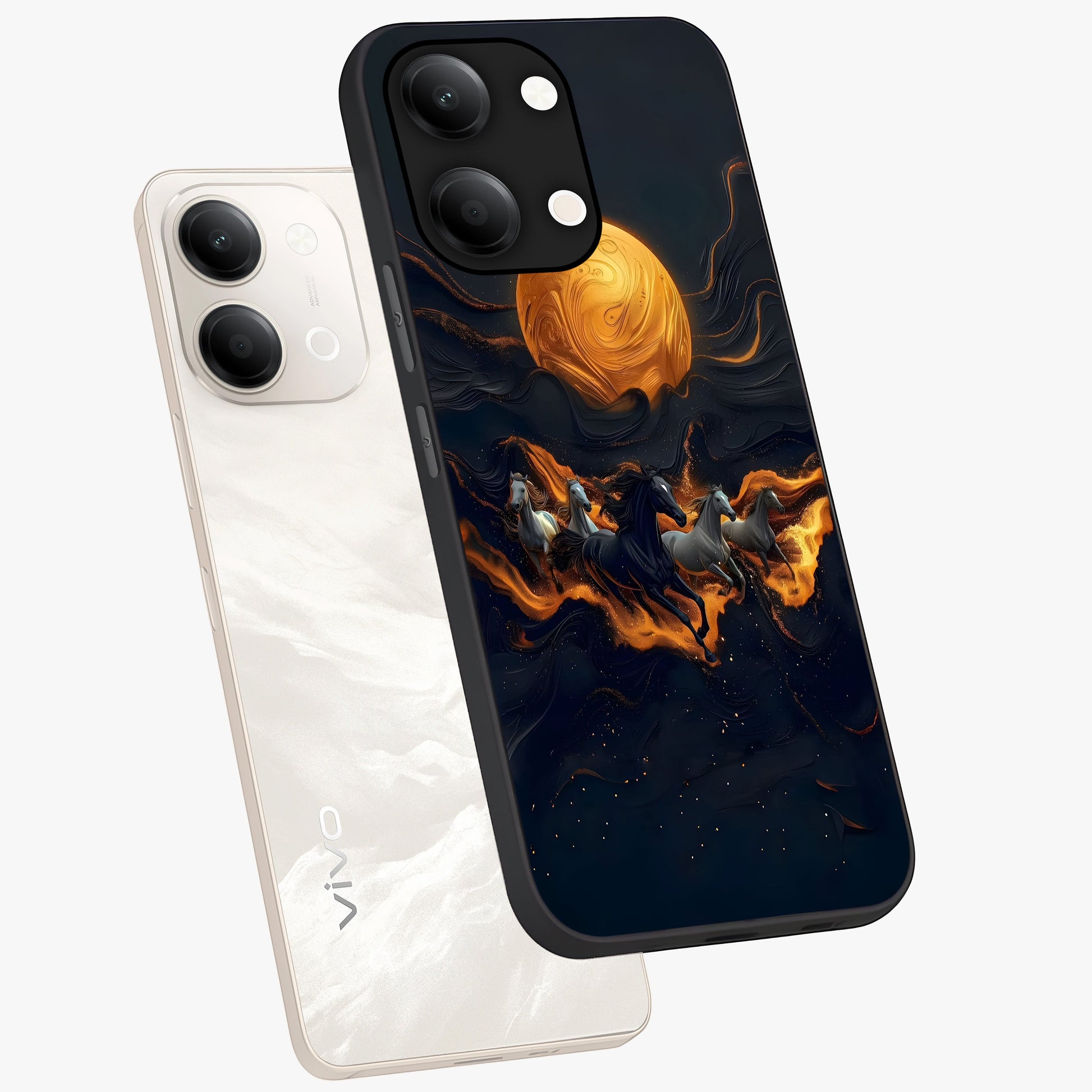 Golden Royal Heritage Glass Case displayed in angled mockup highlighting luxurious heritage design with golden aesthetic style.