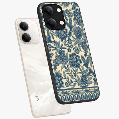 Heirloom Wild Bloom Glass Case displayed in angled mockup highlighting botanical bloom design with classic aesthetic style.