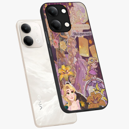 Magical Tangled Dream Glass Case displayed in angled mockup highlighting whimsical fantasy design with magical aesthetic.