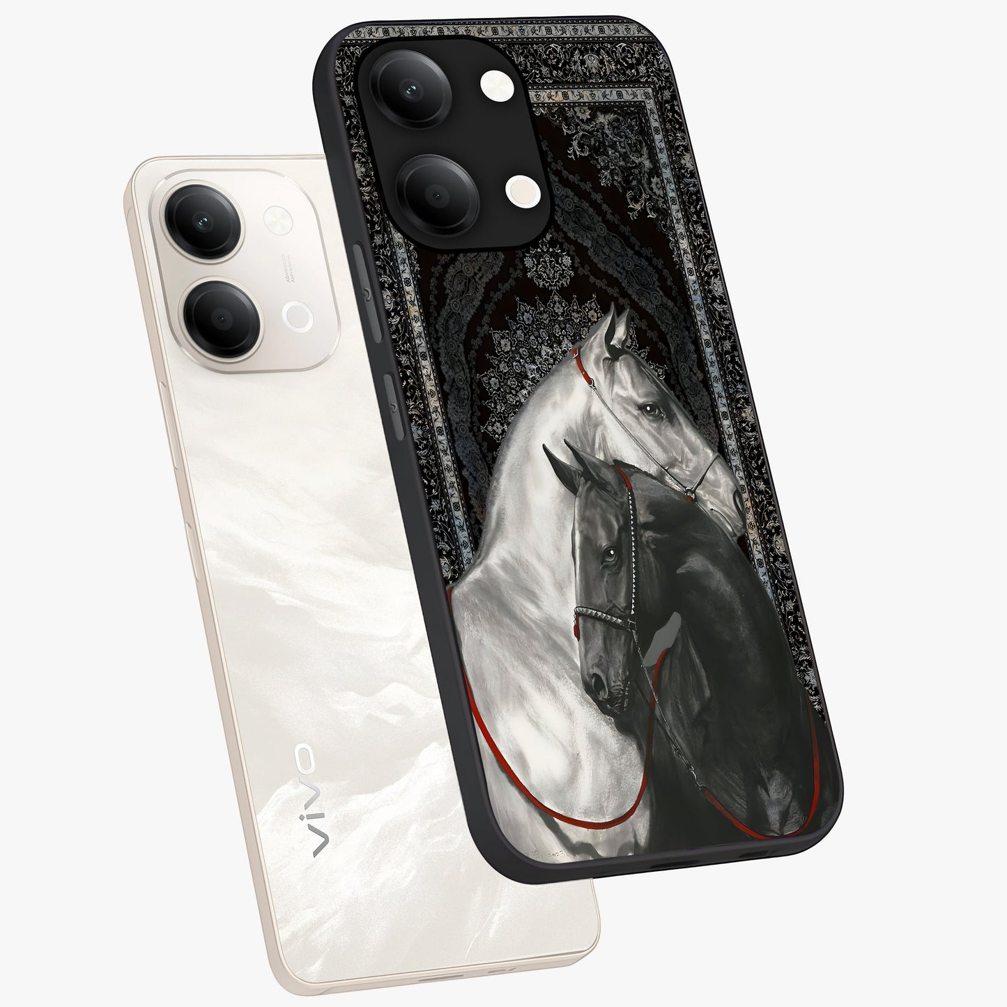 Majestic Ride Legacy Glass Case displayed in angled mockup highlighting sleek vehicle design with bold racing aesthetic.