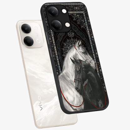 Majestic Ride Legacy Glass Case displayed in angled mockup highlighting sleek vehicle design with bold racing aesthetic.