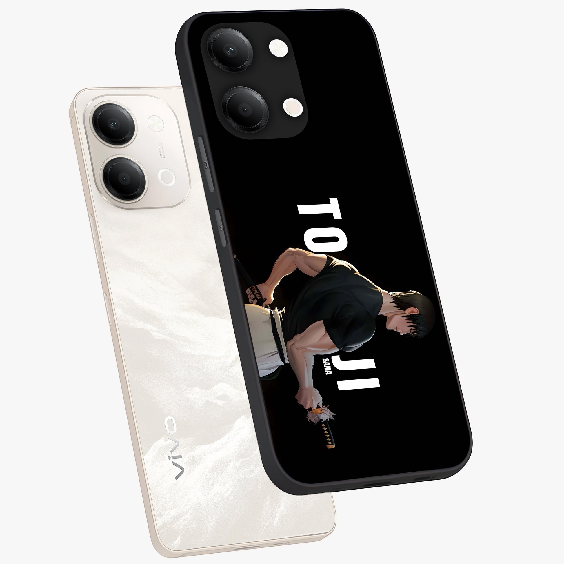 Midnight Blade Resolve Glass Case displayed in angled mockup highlighting powerful blade illustration with dramatic dark aesthetic.