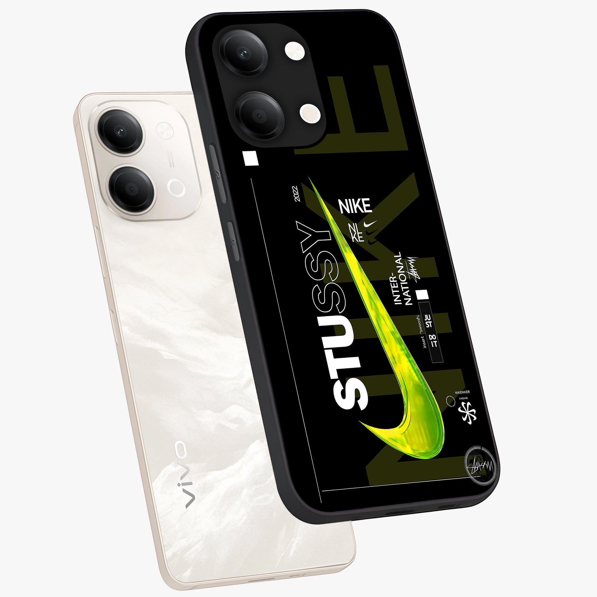 Neon Street Edition Glass Case displayed in angled mockup highlighting vibrant urban design with bold street aesthetic.
