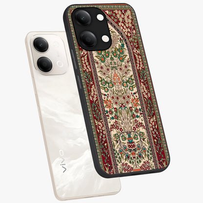 Persian Inspired Glass Case displayed in angled mockup highlighting intricate traditional design with elegant cultural aesthetic.