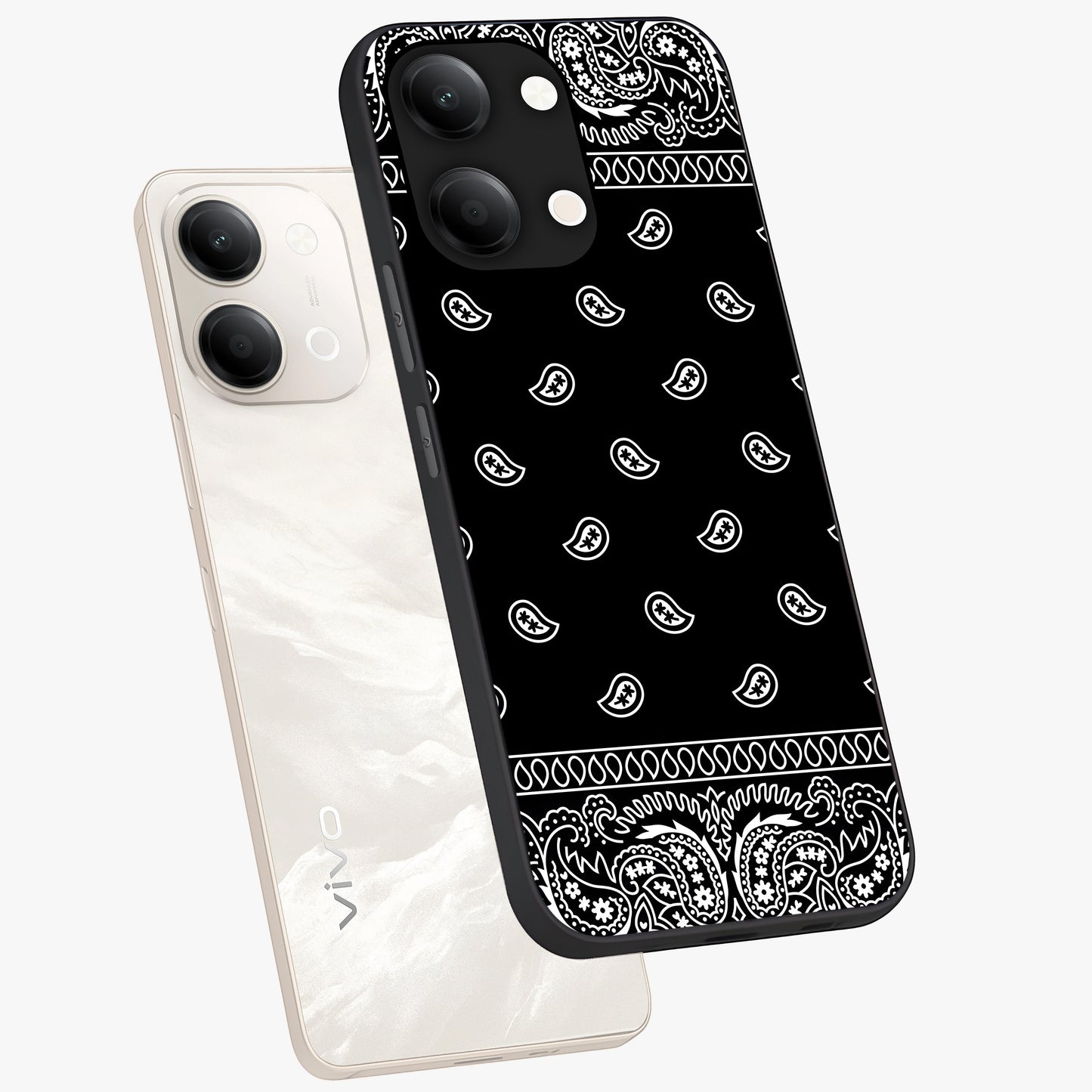 Retro Rebel Threads Glass Case displayed in angled mockup highlighting retro inspired graphic design with rebellious aesthetic.