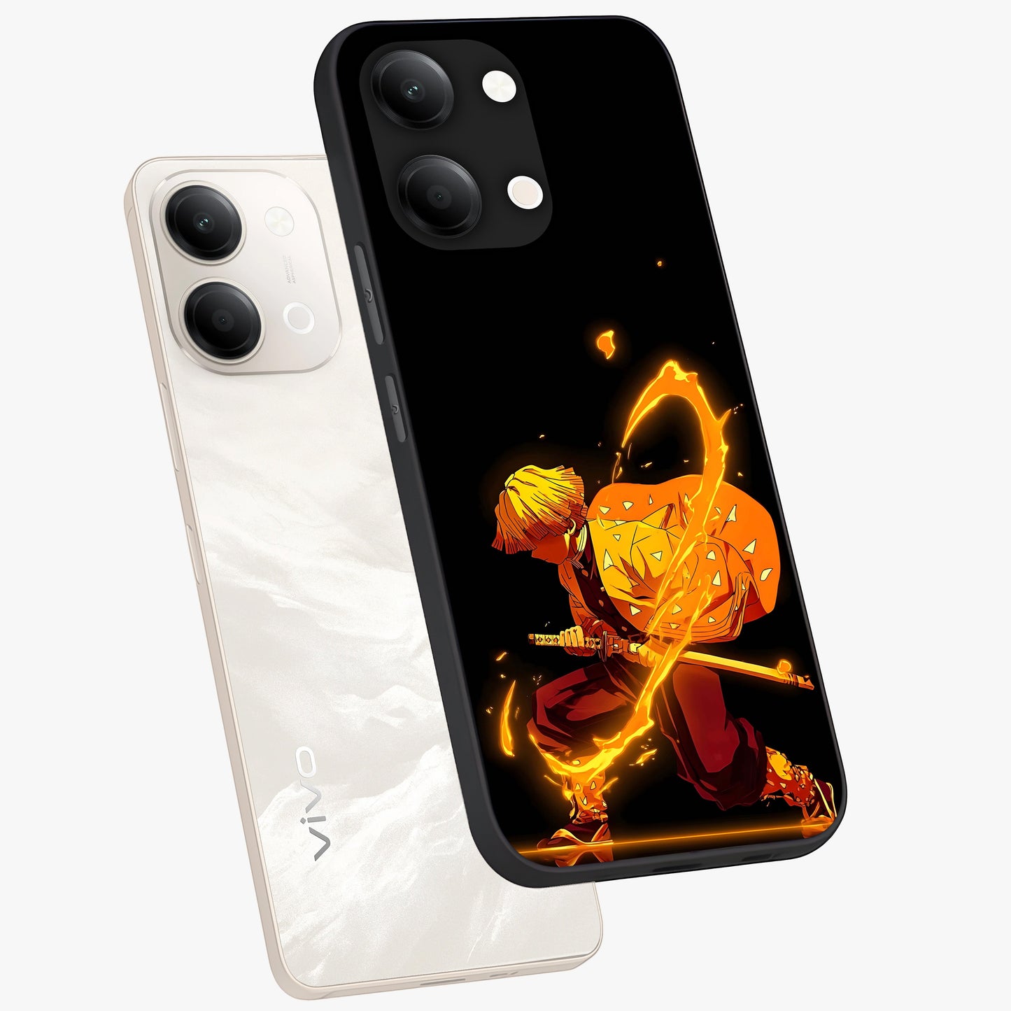 Thunder Flame Execution Glass Case displayed in angled mockup highlighting dramatic fire themed design with intense fantasy aesthetic.