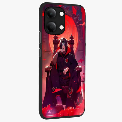 Blood Moon Sovereign Glass Case upright view showcasing powerful moon inspired artwork with cosmic aesthetic style.