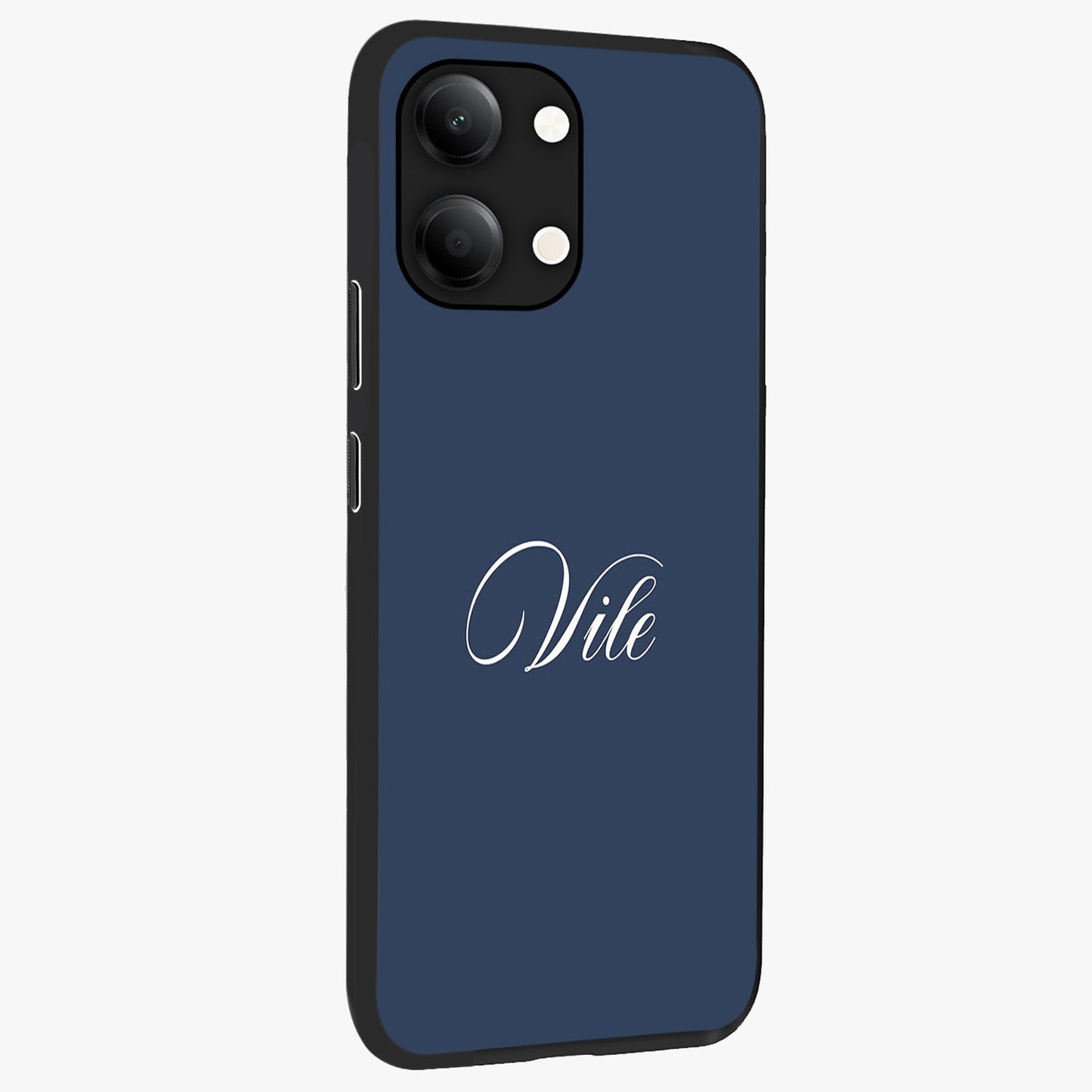 Blue Vintage Floral Pattern Glass Case displayed in angled mockup highlighting classic blue floral pattern and retro aesthetic design.