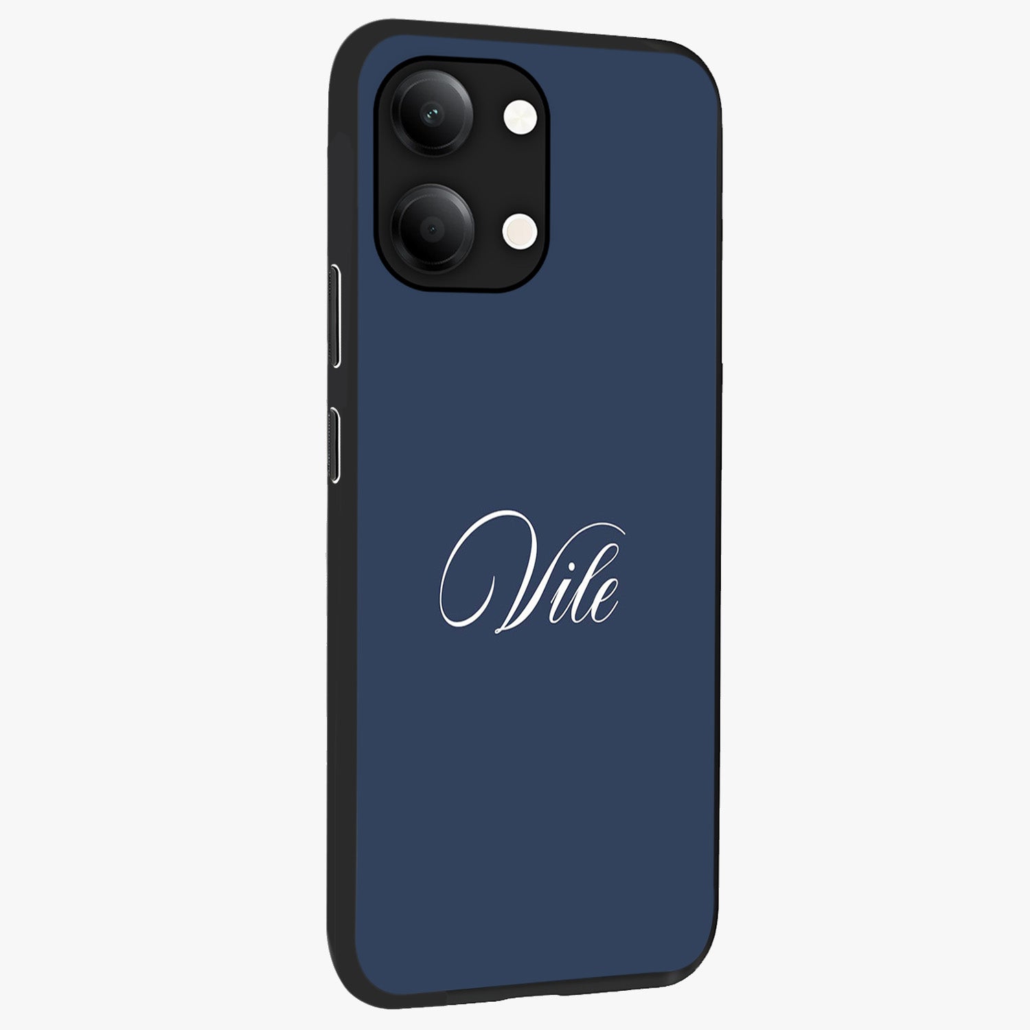 Blue Vintage Floral Pattern Glass Case displayed in angled mockup highlighting classic blue floral pattern and retro aesthetic design.
