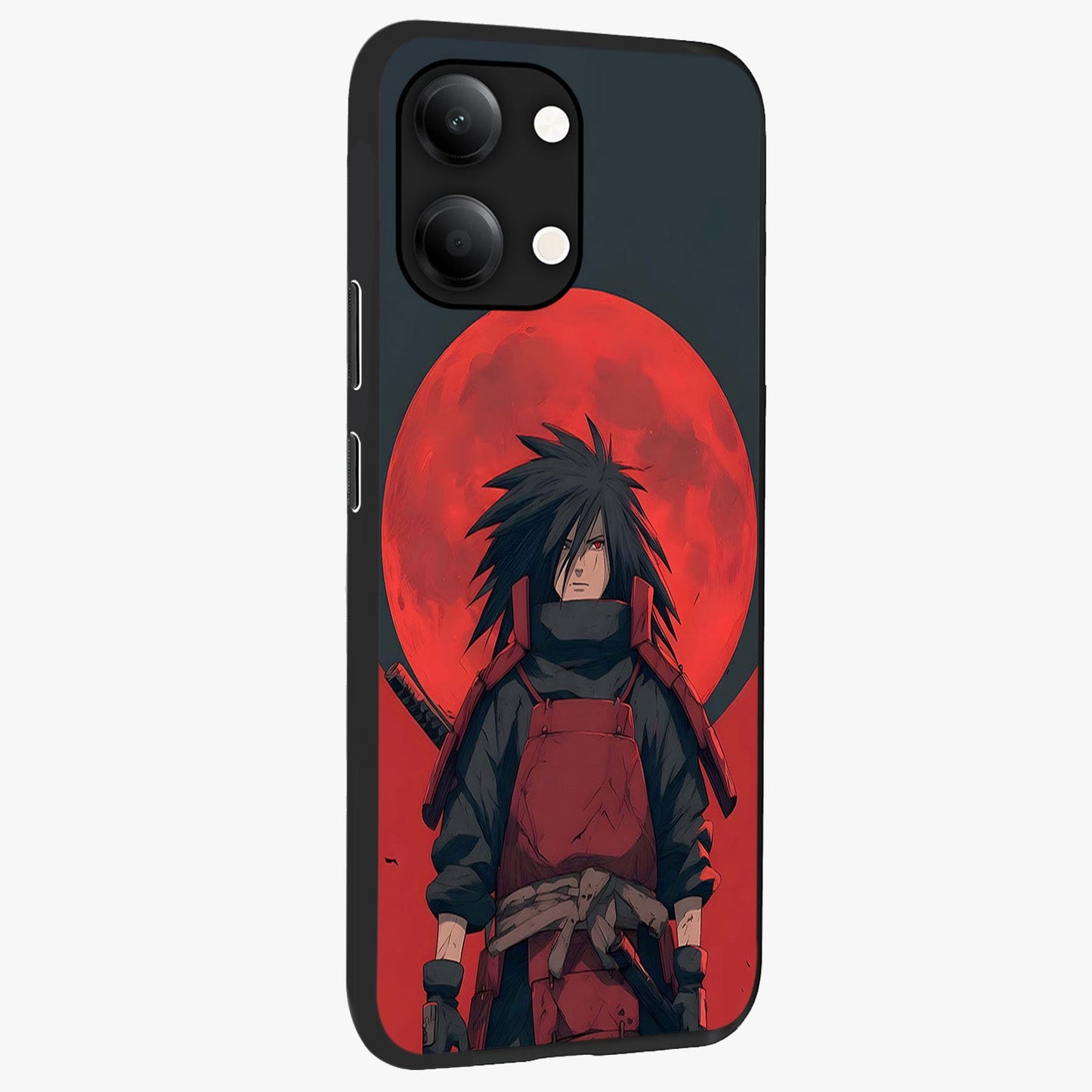 Crimson Moon Warlord Glass Case upright view showcasing powerful warlord artwork with dark celestial theme.