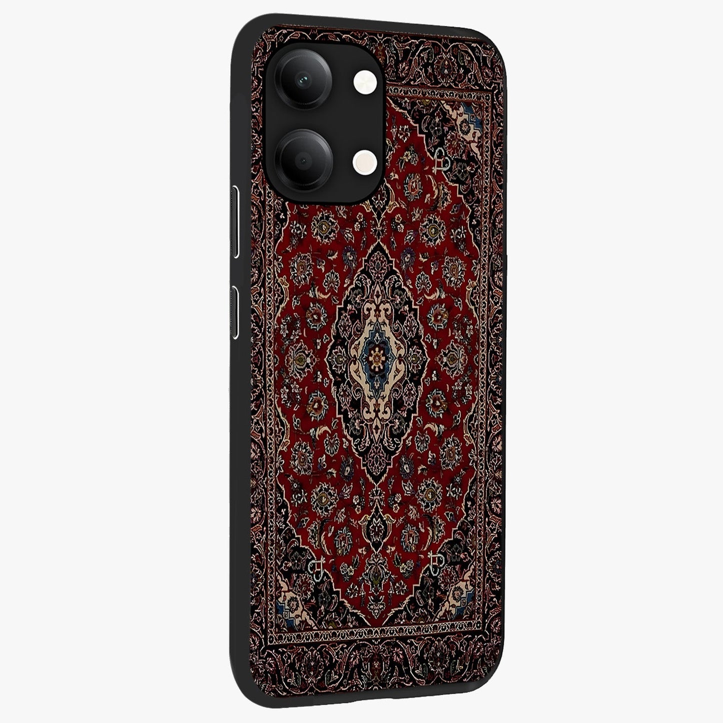 Heritage Carpet Royale Glass Case upright view showcasing detailed ornamental artwork with luxurious traditional theme.