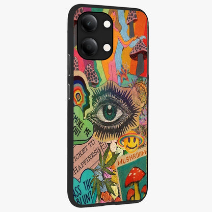 Mystic Eye Wonderland Glass Case upright view showcasing symbolic eye artwork with mysterious fantasy theme.