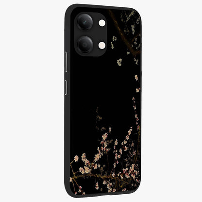 Petal Moon Light With Custom Name Glass Case upright view showcasing elegant floral moon artwork with personalized aesthetic.