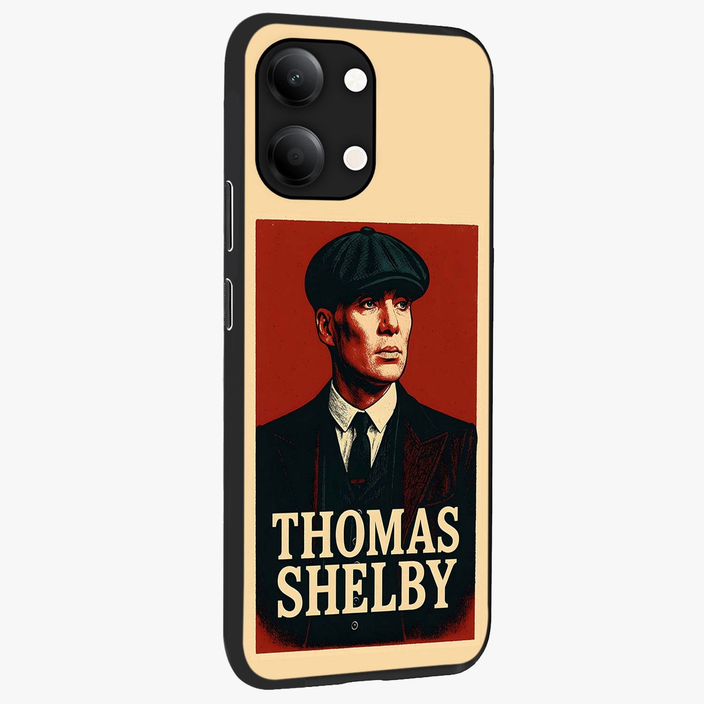 Vintage Mafia Authority Glass Case upright view showcasing dramatic vintage artwork with iconic authority theme.