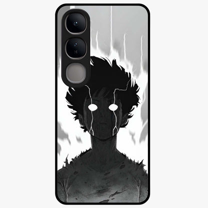 Awakened Inner Rage Glass Case showing flat back view with intense artistic artwork and glossy glass finish.