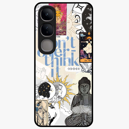 Ethereal Thoughts Glass Case showing flat back view with dreamy artistic artwork and glossy glass finish.