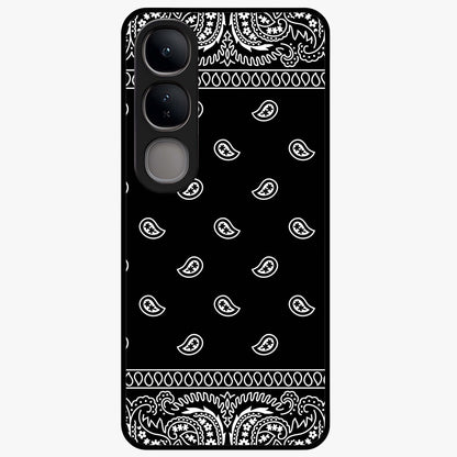 Retro Rebel Threads Glass Case showing flat back view with vintage street style artwork and glossy glass finish.