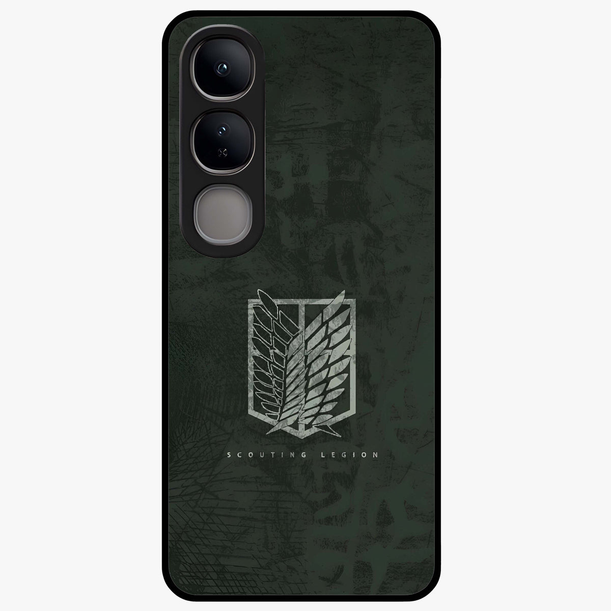 Wings Of Freedom Glass Case showing flat back view with symbolic wings artwork and glossy glass finish.
