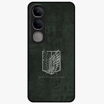 Wings Of Freedom Glass Case showing flat back view with symbolic wings artwork and glossy glass finish.