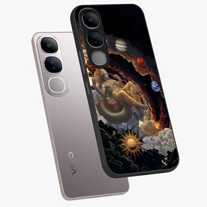 Galactic Divine God Glass Case displayed in angled mockup highlighting powerful celestial deity illustration with galactic aesthetic.