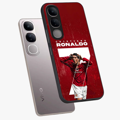 Goal Celebration Legacy Glass Case displayed in angled mockup highlighting energetic sports celebration design with bold athletic theme.