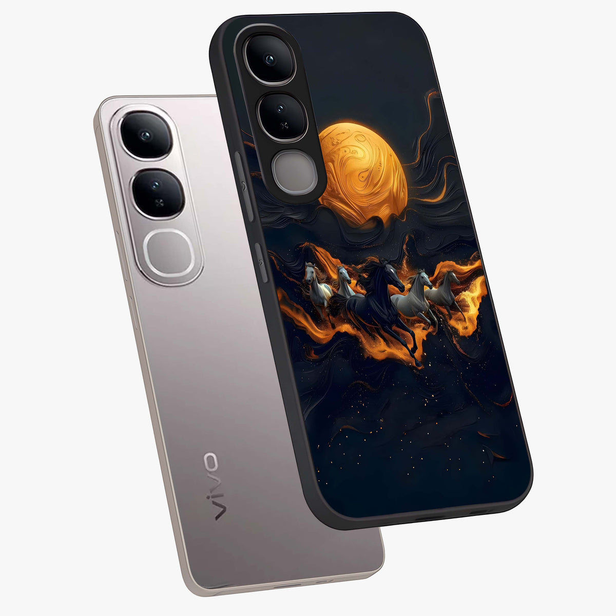 Golden Royal Heritage Glass Case displayed in angled mockup highlighting luxurious heritage design with golden aesthetic style.