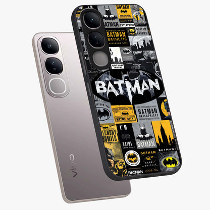 Knight Gotham Rise Glass Case displayed in angled mockup highlighting powerful knight silhouette design with dramatic aesthetic.