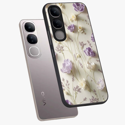 Lilac Breeze Harmony Glass Case displayed in angled mockup highlighting calm lilac breeze design with soothing aesthetic style.