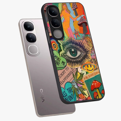 Mystic Eye Wonderland Glass Case displayed in angled mockup highlighting magical eye illustration with dreamy aesthetic.