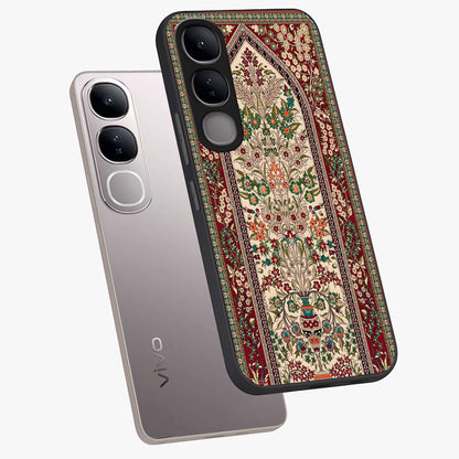 Persian Inspired Glass Case displayed in angled mockup highlighting intricate traditional design with elegant cultural aesthetic.