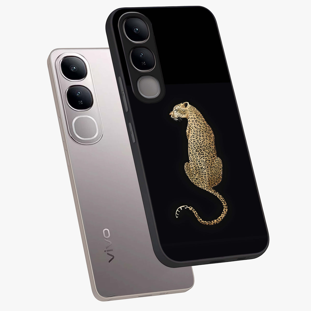 Regal Leopard Glass Case displayed in angled mockup highlighting powerful animal illustration with stylish wild aesthetic.