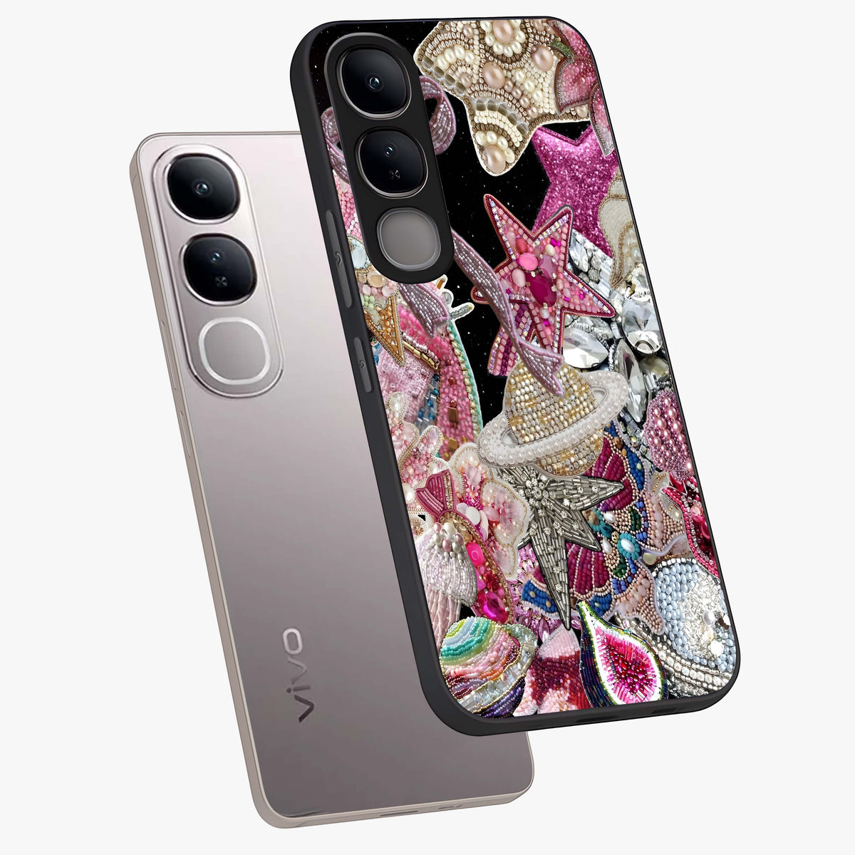 Starlit Jewel Dream Glass Case displayed in angled mockup highlighting glowing celestial jewel design with dreamy aesthetic.