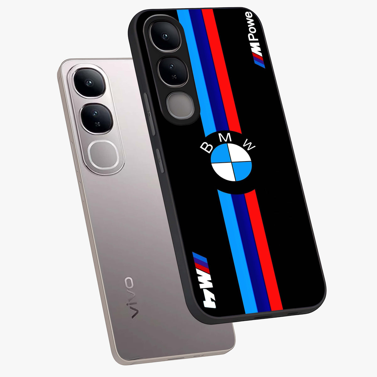 Turbo BMW Beast Glass Case displayed in angled mockup highlighting sleek racing car design with bold automotive aesthetic.
