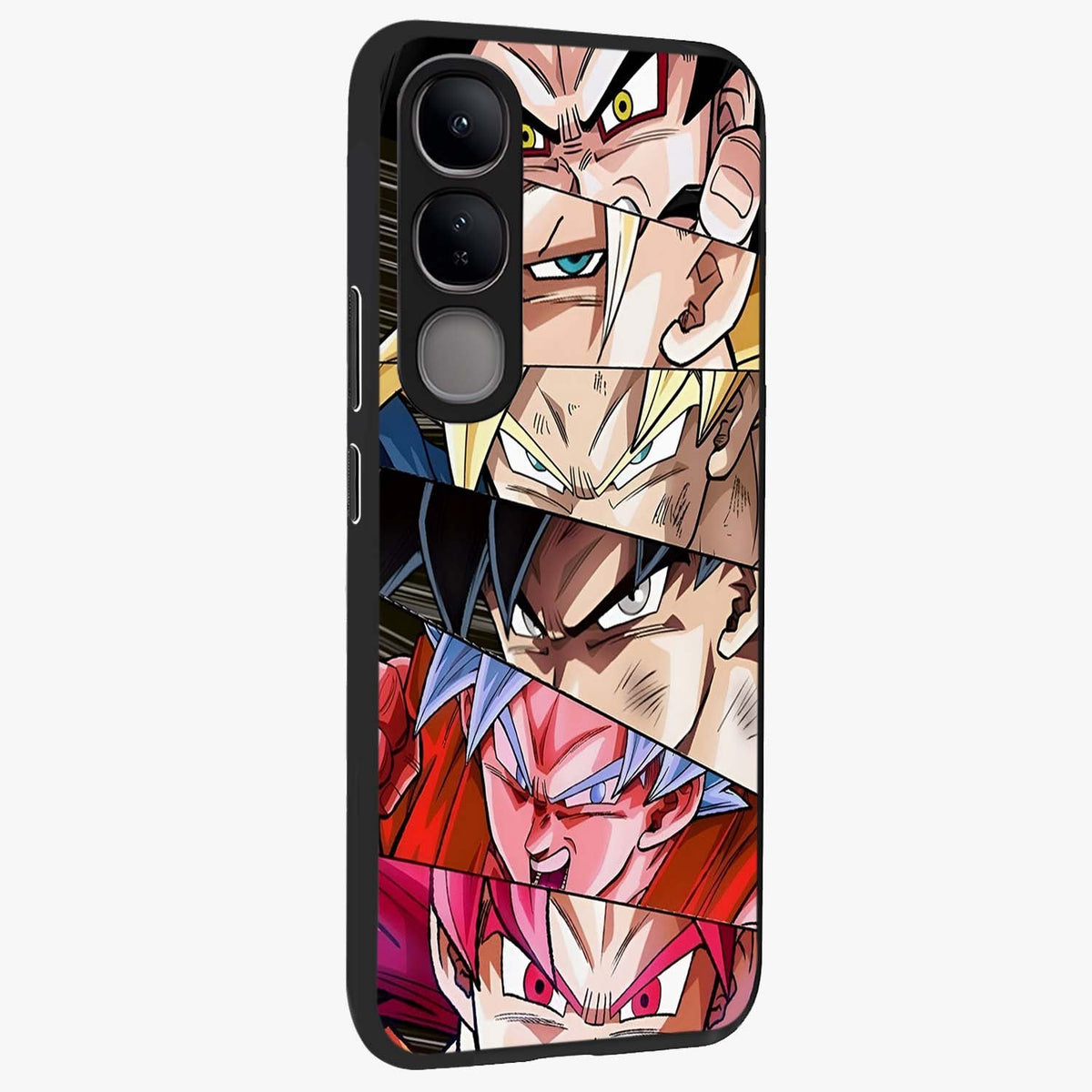 Anime Character Glass Case upright view showcasing expressive anime artwork with bold graphic style.
