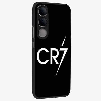 Cr7 Elite Strike Glass Case upright view showcasing energetic football inspired design with modern sports aesthetic.