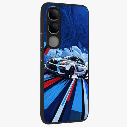 Drift Power Rush Glass Case upright view showcasing high speed racing artwork with bold automotive theme.