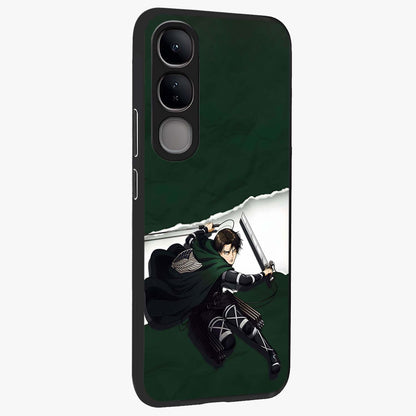 Emerald War Vanguard Glass Case upright view showcasing dramatic warrior artwork with bold fantasy theme.