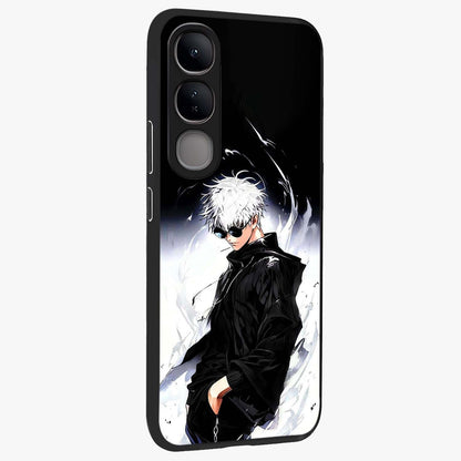 Limitless Shadow King Glass Case upright view showcasing bold shadow warrior artwork with epic fantasy theme.