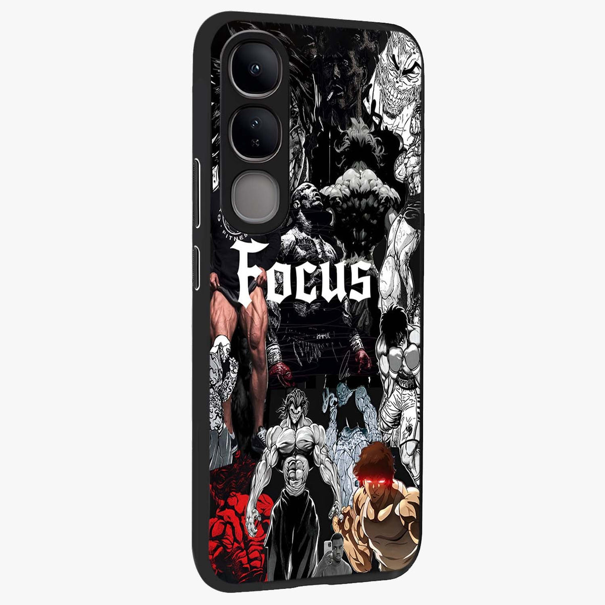 Relentless Power Focus Glass Case upright view showcasing strong inspirational artwork with powerful focus theme.