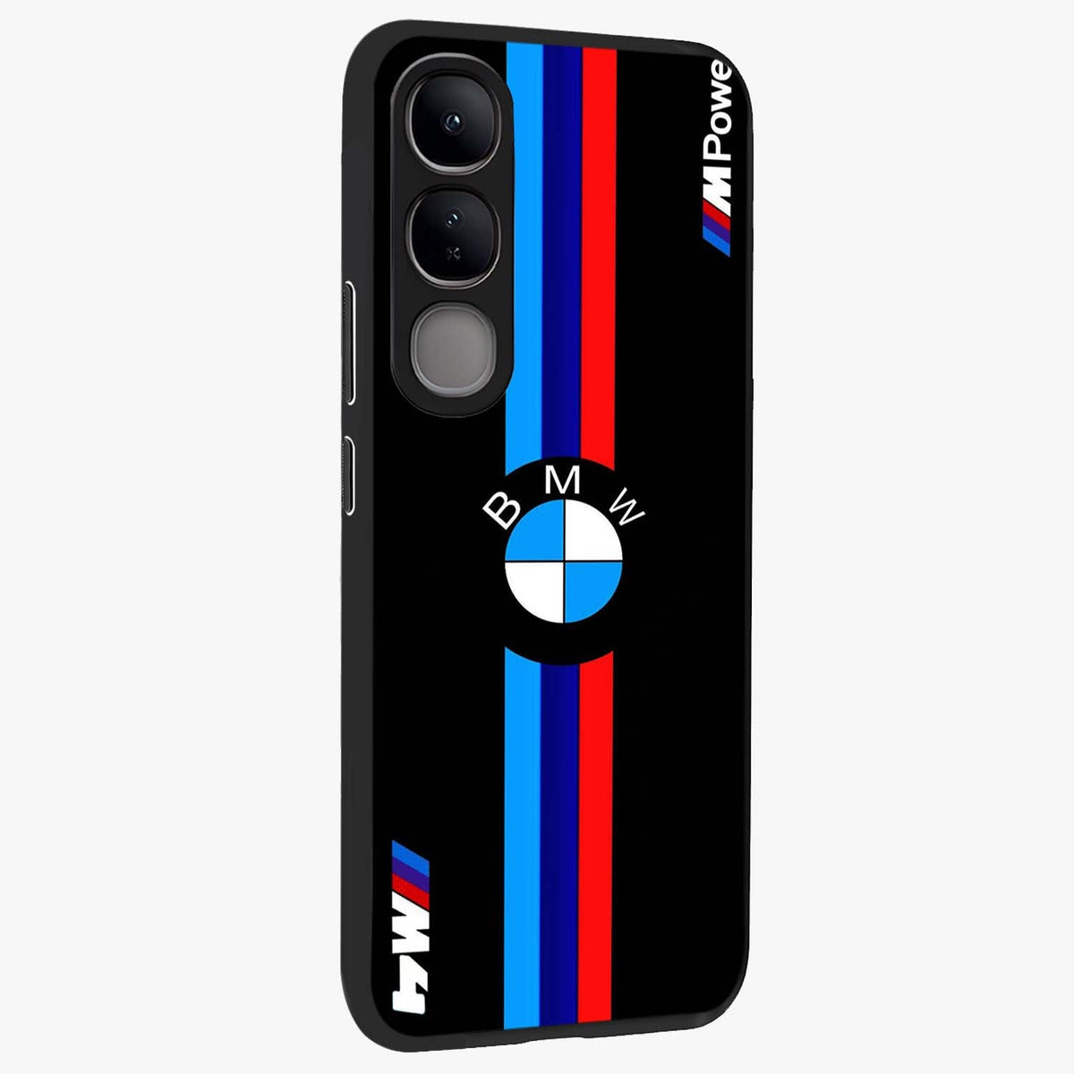 Turbo BMW Beast Glass Case upright view showcasing powerful car artwork with modern motorsport theme.